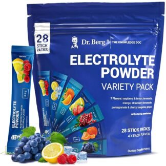 Dr. Berg Sugar Free Electrolyte Powder Packets (Variety Pack) - Daily Electrolyte Drink Mix - 28 Total Hydration Pouches Sugar Free - Keto Electrolytes Powder Packets No Sugar -...