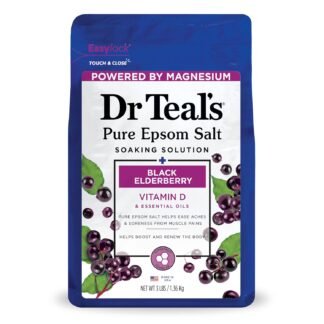 Dr Teal's Salt Soak with Pure Epsom Salt, Elderberry, 3 lbs
