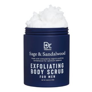 Dr Wellness Body Scrub for Men- Ultimate Exfoliating Scrub Infused with Sage Sandalwood Mens Body Wash in Jar with Twist Top 23 oz For All Skin Types - lunas-mystic-emporium.com Dr. Wellness Body Scrub for Men- Ultimate Exfoliating Scrub Infused with Sage & Sandalwood, Men’s Body Wash in Jar with Twist Top, 23 oz, For All Skin Types