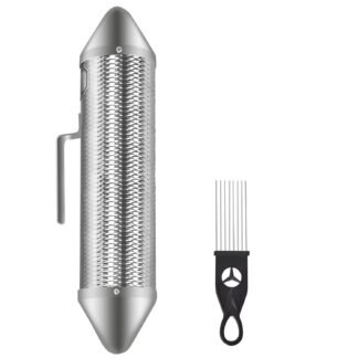 EastRock Stainless Steel Guiro Instrument Latin Percussion Shaker Metal Guiro with Scraper, Professional Band Accompaniment