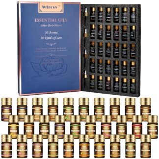 Essential Oils Set-Essential Oils-Perfect for Diffuser, Humidifier,Aromatherapy, Massage,Soap Making,Skin & Hair Care,30x5 ml