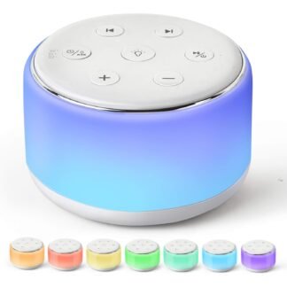 FamiSym White Noise Sound Machine Baby for Sleeping with Night Light – 34 Soothing Sounds, Rechargeable White Noise Machine for Kids Adults, Portable Lullaby Sleep Machine Baby...