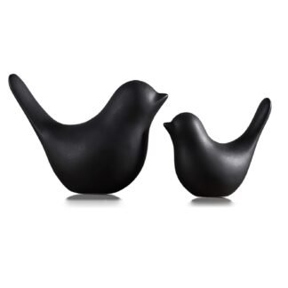 FANTESTICRYAN Small Animal Statues Home Decor Modern Style Black Decorative Ornaments for Living Room, Bedroom, Office Desktop, Cabinets…