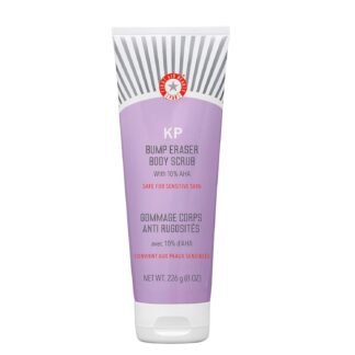 First Aid Beauty KP Bump Eraser Body Scrub with 10% AHA, Keratosis Pilaris Skin Exfoliator with Glycolic and Lactic acids, Helps Reduce Chicken Bumps, Safe for Sensitive Skin, 8 oz