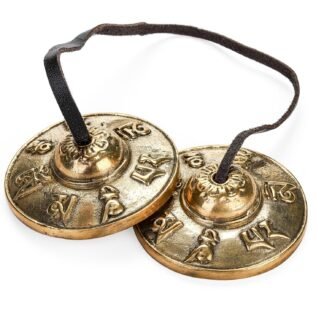 Foraineam Tingsha Cymbals Meditation Chime Bells, 2.5 Inch Brass Tibetan Tingsha Bells Relaxation Musical Instruments for Mindfulness, Chakra Healing, Stress Relief, Sound...