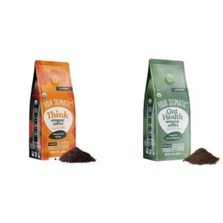 Four Sigmatic Happy Gut + Focus Mushroom Coffee Bundle | Organic Ground Coffee with Lion's Mane Mushroom and Chaga, and Immune Boosting Probiotic Mushroom Coffee with Chaga &...