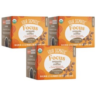 Four Sigmatic Mushroom Mix Coffee Lion's Mane | Focus | Pack of 3 (30 Packets Total)