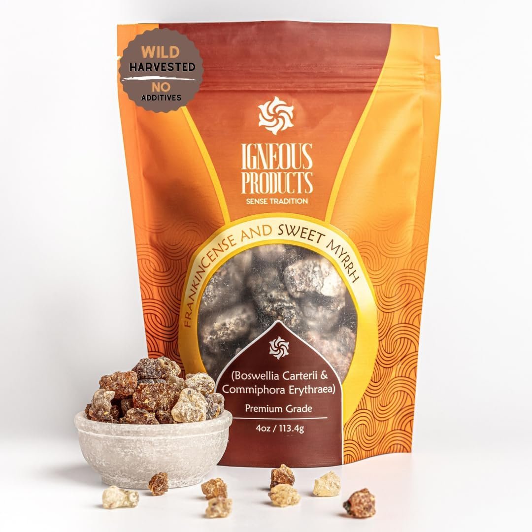 Frankincense and Myrrh Resin by Igneous Products - 4 oz 1134 Grams | Biblical Sacred Incense Gifted to Baby Jesus by the Three Wise Men - 2024 Harvest Pure Frankincense - - lunas-mystic-emporium.com Frankincense and Myrrh Resin by Igneous Products - 4 oz (113.4 Grams) | Biblical Sacred Incense, Gifted to Baby Jesus by the Three Wise Men - 2024 Harvest, Pure Frankincense -...