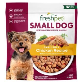 Freshpet Healthy & Natural Food for Small Dogs/Breeds, Fresh Grain Free Chicken Recipe, 1lb, Yellow (6-27975-01204-5)