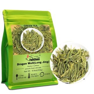 FullChea - Longjing Tea - Dragonwell Tea - Chinese Green Tea Loose Leaf - Toasty Bean Aromatic - Lung Ching Dragon Well (8.8oz / 250g) - lunas-mystic-emporium.com FullChea - Longjing Tea - Dragonwell Tea - Chinese Green Tea Loose Leaf - Toasty Bean Aromatic - Lung Ching Dragon Well (8.8oz / 250g)