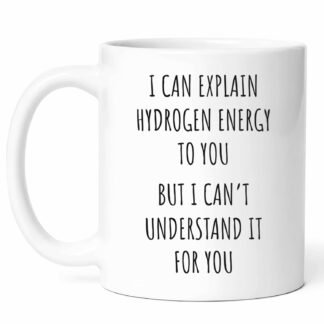 Funny Hydrogen Energy Mug - Renewable Coffee Cup - Funny Gift From Colleagues - Clean Advocate Tea Mugs - Green Technology Cups - 11 Oz Ceramic Gifts For Science Students,...
