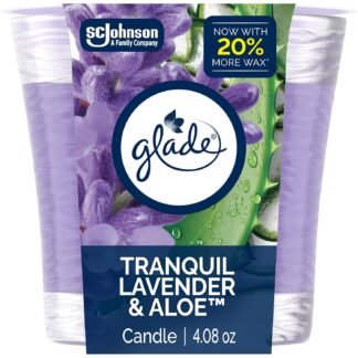 Glade 1-Wick Scented Candle Jar Tranquil Lavender Aloe Air Freshener Infused with Essential Oils 408 Oz - lunas-mystic-emporium.com Glade 1-Wick Scented Candle Jar, Tranquil Lavender & Aloe, Air Freshener Infused with Essential Oils, 4.08 Oz
