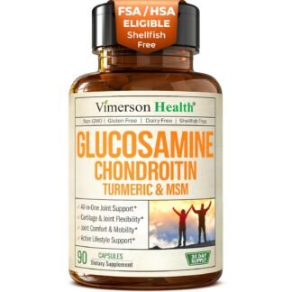 Glucosamine Chondroitin MSM – Joint Support Supplement for Women and Men with Glucosamine Sulfate 1500 mg, Chondroitin and MSM – for Cartilage, Joint Health and Flexibility – 90...