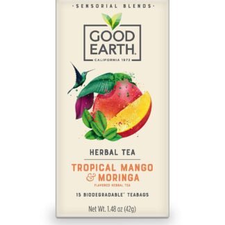 Good Earth Sensorial Blends Tropical Moringa & Mango Herbal Tea, 15Count
