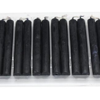 Govinda - 4 Inch Mini Ritual Chime Spell Candles - Black - Pack of 20