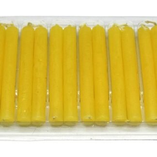 Govinda - 4 Inch Mini Ritual Chime Spell Candles - Yellow - Pack of 20