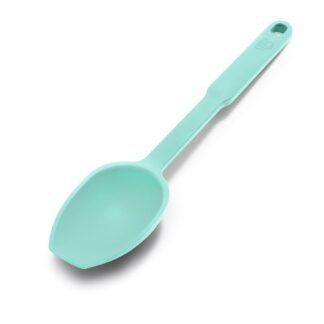 GreenLife Cooking Tools and Utensils, Silicone Spoon for Scooping Scraping and Mixing, Heat and Stain Resistant, Dishwasher Safe, Turquoise
