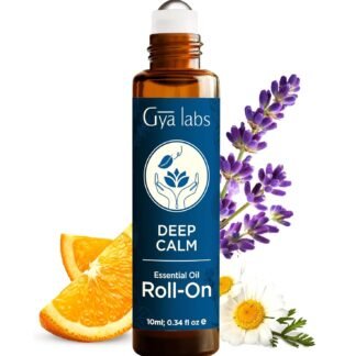 Gya Labs Deep Calm Essential Oil Roll On - 0.34 Fl Oz - Travel Size Roller for Camping, Skin, Aromatherapy Relief, Convenience