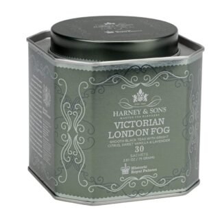 Harney & Sons Victorian London Fog Tea, Black and Oolong Tea with Citrus, Vanilla and Lavender | 30 Sachets, Historic Royal Palaces Collection