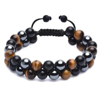 HASKARE Triple Protection Bracelet Genuine Tigers Eye Black Obsidian and Hematite 8mm Beads Bracelet for Men Women Crystal Jewelry Stone Bracelets Christmas Gifts for Men - lunas-mystic-emporium.com HASKARE Triple Protection Bracelet, Genuine Tigers Eye Black Obsidian and Hematite 8mm Beads Bracelet for Men Women, Crystal Jewelry Stone Bracelets Christmas Gifts for Men...