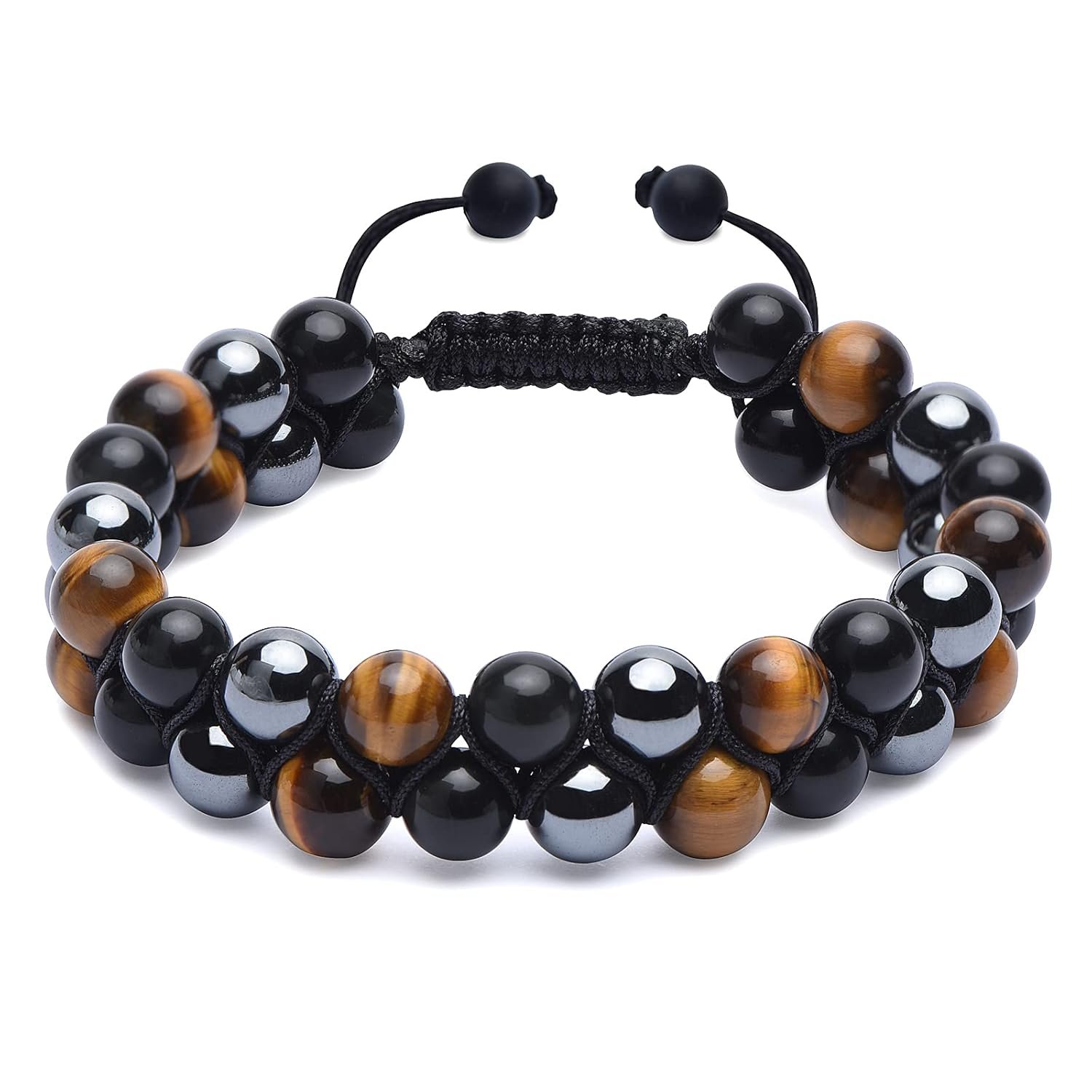 HASKARE Triple Protection Bracelet Genuine Tigers Eye Black Obsidian and Hematite 8mm Beads Bracelet for Men Women Crystal Jewelry Stone Bracelets Christmas Gifts for Men - lunas-mystic-emporium.com HASKARE Triple Protection Bracelet, Genuine Tigers Eye Black Obsidian and Hematite 8mm Beads Bracelet for Men Women, Crystal Jewelry Stone Bracelets Christmas Gifts for Men...