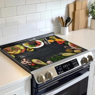 Healthy food Stove Top Cover Glass Cooktop Heat Resistant Cover,Ceramic Stove Top Covers Mat Prevents Scratching Stoves/Counter/Washer Protector, 28x20 in