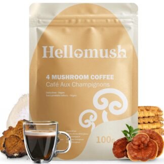 Hellomush Organic Instant Mushroom Coffee with Lions Mane Reishi Chaga and Cordyceps Coffee Adaptogen Drink for Greater Energy More Focus Better Digestion and Gut Support - lunas-mystic-emporium.com Hellomush Organic Instant Mushroom Coffee with Lions Mane, Reishi, Chaga and Cordyceps Coffee, Adaptogen Drink for Greater Energy, More Focus, Better Digestion, and Gut Support...