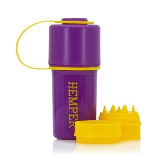 Hemper Keeper 3‑in‑1 Herb Grinder with Dual Storage Container - Smell‑Proof, Airtight & Water‑Resistant - Built‑In Removable Grinder, Dual Compartments for Flower & Ground -...