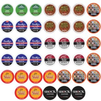 High Caffeine Coffee Pods Variety Pack - Sample The Strongest Coffee From the Top Brands with Our Extra Caffeine Sampler of 40 Pods Compatible with Keurig K Cup Makers