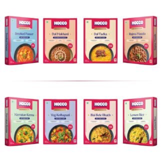 HOCCO | Ready to Eat Authentic Indian Meal Kit | Ready in 5 Mins | Vegetarian food | Sabji | Paneer | South Indian | No Preservatives | Preservative free | Travel Meal | Quick...