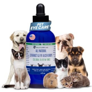Holistic Pet Care Eye Ulcer Drops - Colloidal Silver with DMSO Drops for Dogs & Cat Eye Infections & Irritations -Eyes Care Solution Reduces Cataracts - All Natural Pet Health...