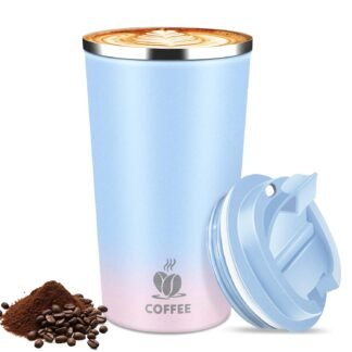 Hwawhin 17oz Insulated Travel Coffee Mug with Flip Lid – Leakproof Stainless Steel Insulated Coffee Tumblers, Reusable Coffee Cup for Hot & Cold Drinks, Perfect for Camping &...