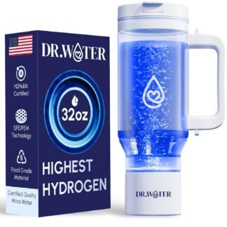 Hydrogen Water Bottle - 3X More Hydrogen Concentration - 32oz Hydrogen Water Bottle Generator - Portable Hydrogen Water Machine | Certified H2 Generator - HydroStanley Black