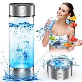 Hydrogen Water Bottle Generator,Water Ionizer to Enhance Water Quality in Just 3 Minutes-Silver