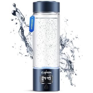 Hydrogen Water Bottle, Portable Glass Hydrogen Water Bottle Generator-SPE/PEM Technology-Athletic Performance & Hydration System, 11.5 oz Capacity，Ideal for Outdoor Home and...