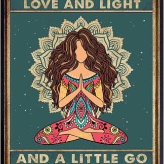 I'm mostly Peace Love and Light - Boho Art - Zen Meditation Room Decor - New Age Yoga Gifts for Women - Inspirational Hippie Wall Art Decorations - Spiritual Motivational...
