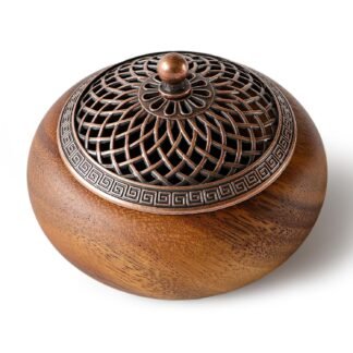 Incense Burner, Acacia Wood Incense Burner, Incense Holder for Sticks, Home Decor, Zen Decor, Meditation Tools, Yoga Tools, Round Shape