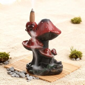 Incense Holder Waterfall Backflow Incense Burner Mushroom Decor with 20 Cones Relaxation Therapy Resin Burner for Palo Santo Sage Home Office Meditation Desk Decor Zen - lunas-mystic-emporium.com Incense Holder Waterfall Backflow Incense Burner Mushroom Decor with 20 Cones, Relaxation Therapy Resin Burner for Palo Santo Sage, Home Office Meditation Desk Decor Zen...