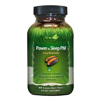 Irwin Naturals Power to Sleep PM - 60 Liquid Soft-Gels - with 6mg Melatonin, GABA, Ashwagandha, Valerian Root & L-Theanine - 30 Servings