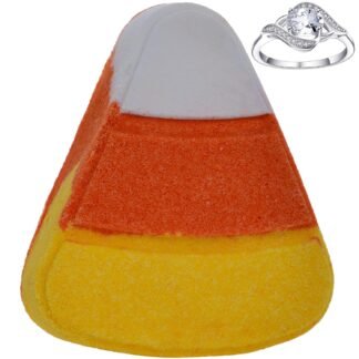 Jackpot Candles Halloween Candy Corn Bath Bomb with Size 5 Ring Inside Large Made in USA