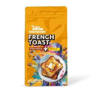 Java Factory French Toast Flavored Ground Coffee Bag – Cinnamon and Maple Brew, Made with 100% Arabica Beans - Flavor Enhanced, 10 Oz