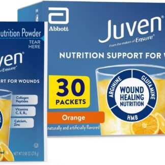 Juven Therapeutic Nutrition Drink Powder Including Collagen Peptides, Amino Acids, and HMB for Wound Healing Support, Orange, 30 Packets