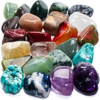 KALIFANO Bulk Tumbled Stones – Over 1,000 Carats Mixed Polished Healing Crystals & Gems for Reiki, Crafts, Kids & Decor (Includes Rose Quartz, Howlite Turquoise, Fluorite,...