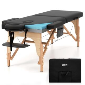 KCC Memory Foam Massage Table Premium Portable Foldable Massage Bed Height Adjustable, 84 Inches Long 28 Inchs Wide Home Salon Spa Bed Tattoo Table with Accessories &Carrying...