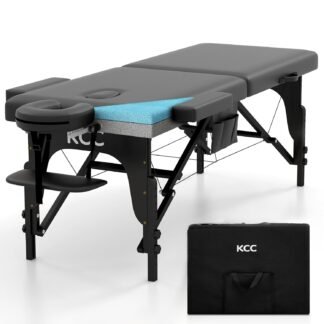 KCC Memory Foam Massage Table Premium Portable Foldable Massage Bed Height Adjustable, 84 Inches Long 28 Inchs Wide Home Salon Spa Bed Tattoo Table with Accessories &Carrying...