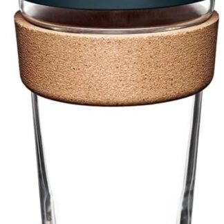 KeepCup Brew Cork - Reusable Coffee Cup Tempered Glass and Natural Cork, L 16oz/454ml - Deep