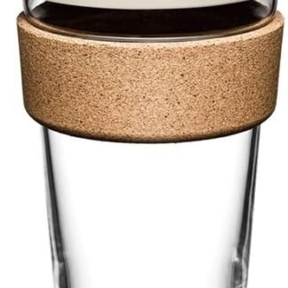 KeepCup Brew Cork - Reusable Coffee Cup Tempered Glass and Natural Cork, L 16oz/454ml - Filter
