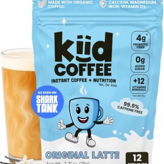 Kiid Coffee - 99.9% Caffeine-Free Organic Coffee for Kids - As Seen on Shark Tank - 12 Vitamins & Minerals, 4g Prebiotics, 0g Sugar - Non-GMO & Gluten-Free - Healthy Snack -...