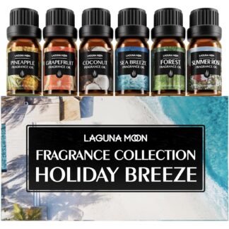 Lagunamoon Summer Essential Oils Set - Holiday Breeze Gift Set for Diffusers, Home Care, Candle Making, Fragrance, Aromatherapy, Humidifiers, Gifts - Coconut, Pineapple, and...