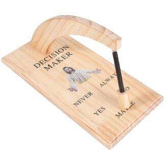 Large Size Decision Maker with Jesus Design - God Bless You Wooden Magnetic Pendulum for Party Fun and Daily Choices, Solve Yes/No/Maybe Questions with Ease (13inch*6inch*0.4inch)